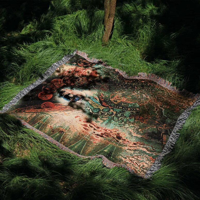 A Saucerful of Secrets Woven Blanket