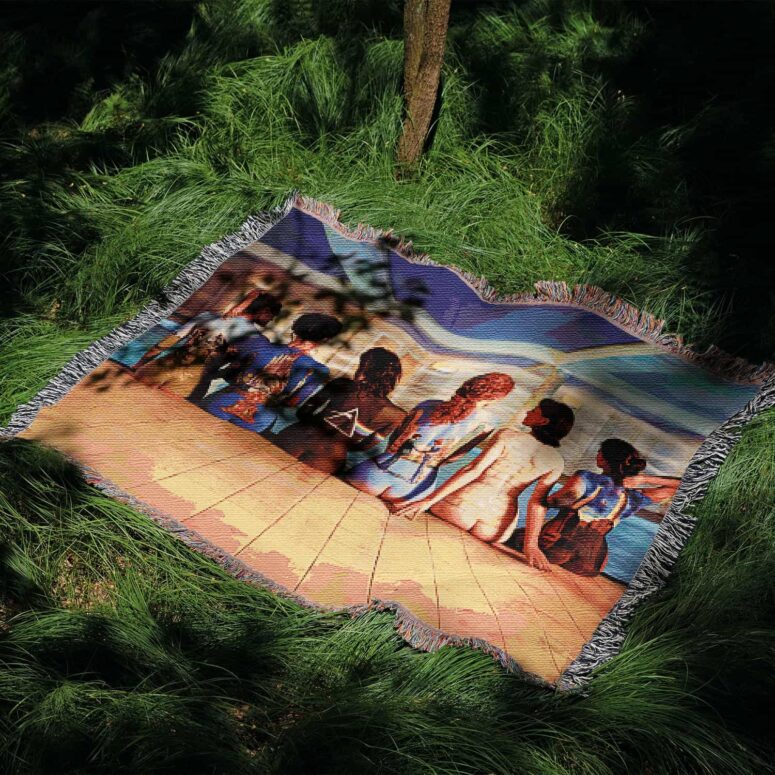 Back Art Body Painting Woven Blanket