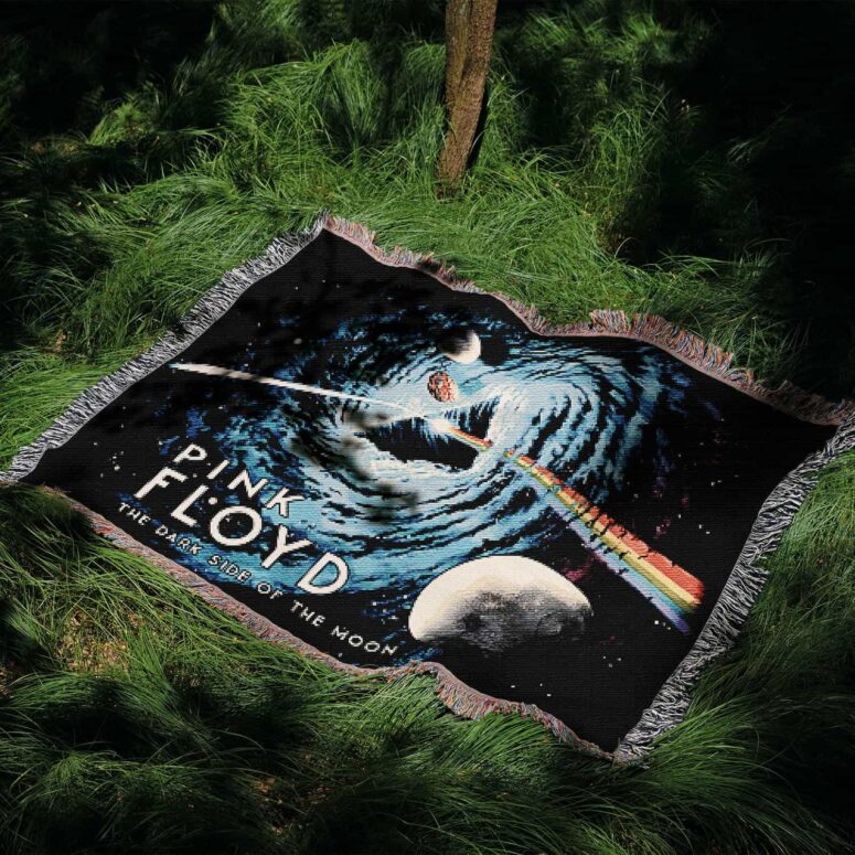 Black Hole Dark Side Galaxy Woven Blanket