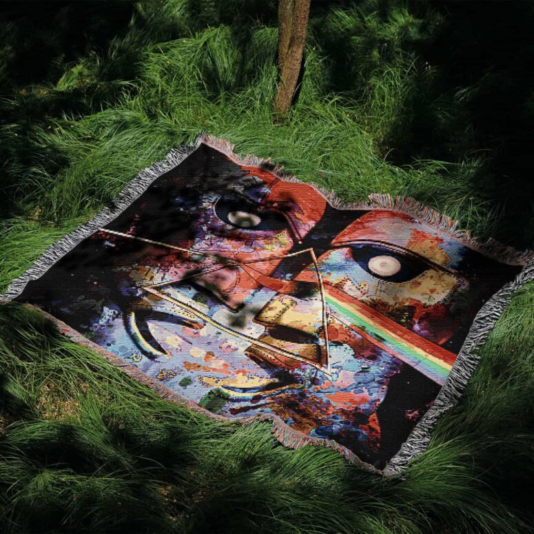 DSOTM x The Division Bell psychedelic art Woven Blanket