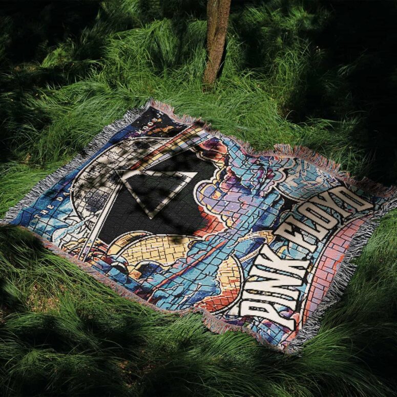 Dark Side Of The Moon Brick Woven Blanket