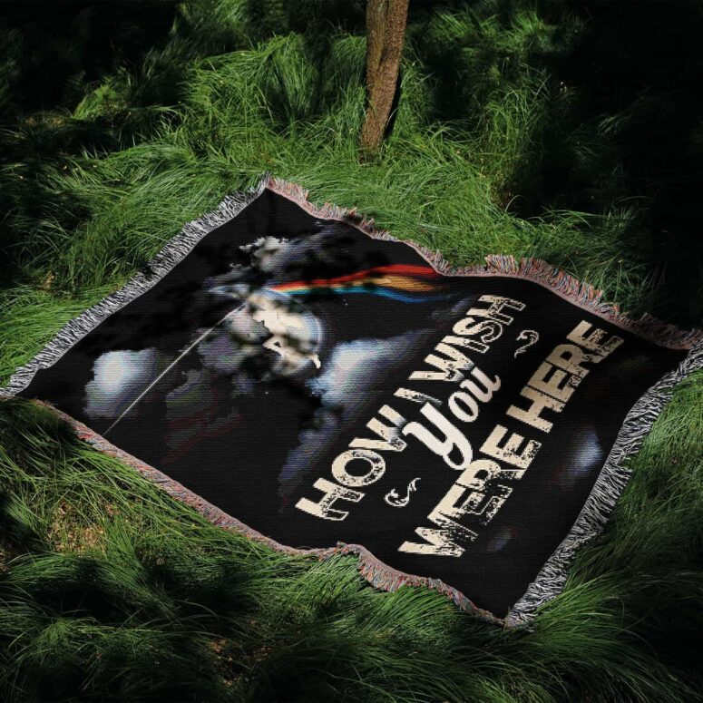 How Wish You Were Here Art Woven Blanket