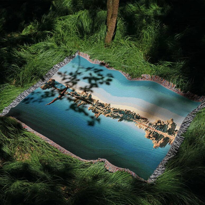 Mono Lake Wish You Were Here Diver Album Inner Sleeve Woven Blanket Mono Lake Wish You Were Here Diver Album Inner Sleeve Woven Blanket