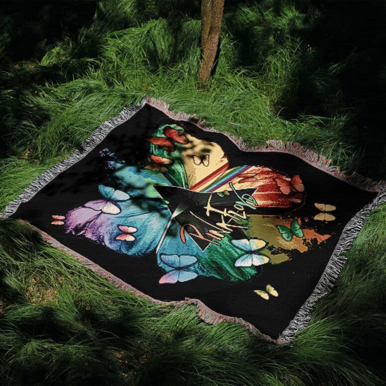 Nick Mason Butterfly x Dark Side Of The Moon Woven Blanket Nick Mason Butterfly x Dark Side Of The Moon Woven Blanket
