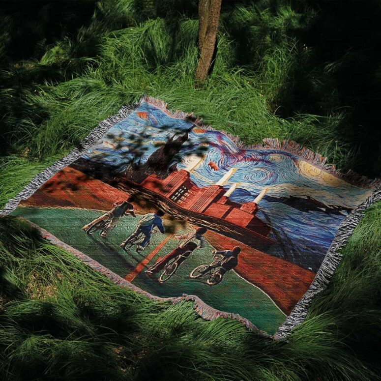 Pigs Can Fly Stranger Things x Animals Woven Blanket
