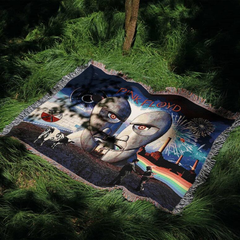 Pink Floyd Album Art Collage New Year Woven Blanket Pink Floyd Album Art Collage New Year Woven Blanket