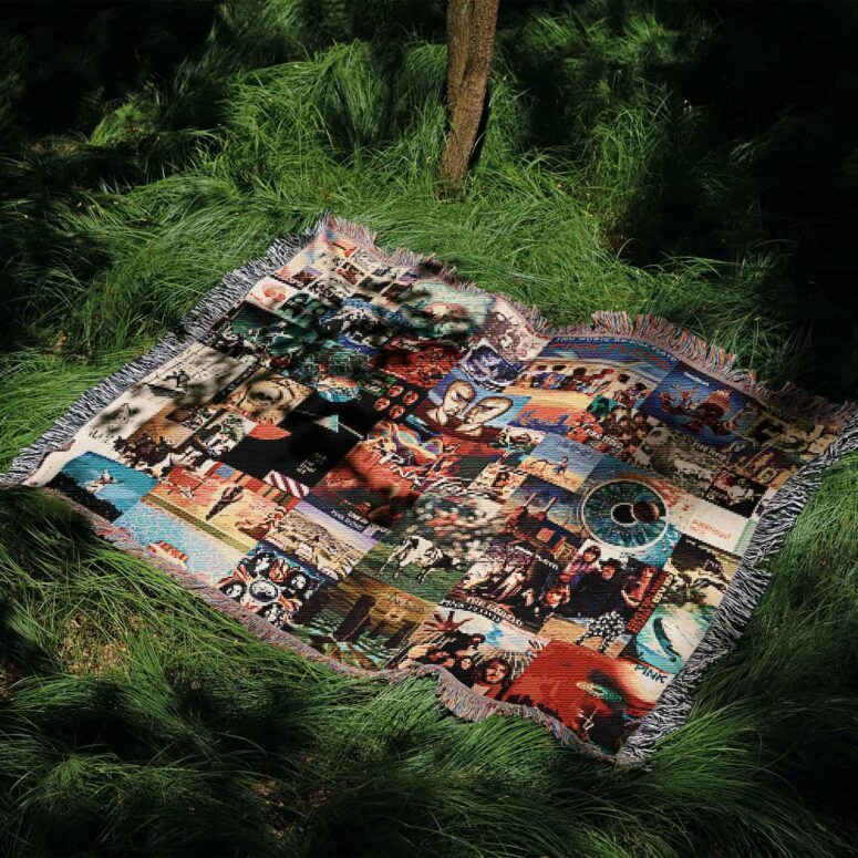 Pink Floyd Collage Albums Woven Blanket Pink Floyd Collage Albums Woven Blanket