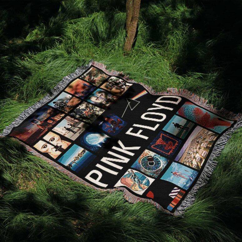 Pink Floyd Discography Collection Woven Blanket Pink Floyd Discography Collection Woven Blanket