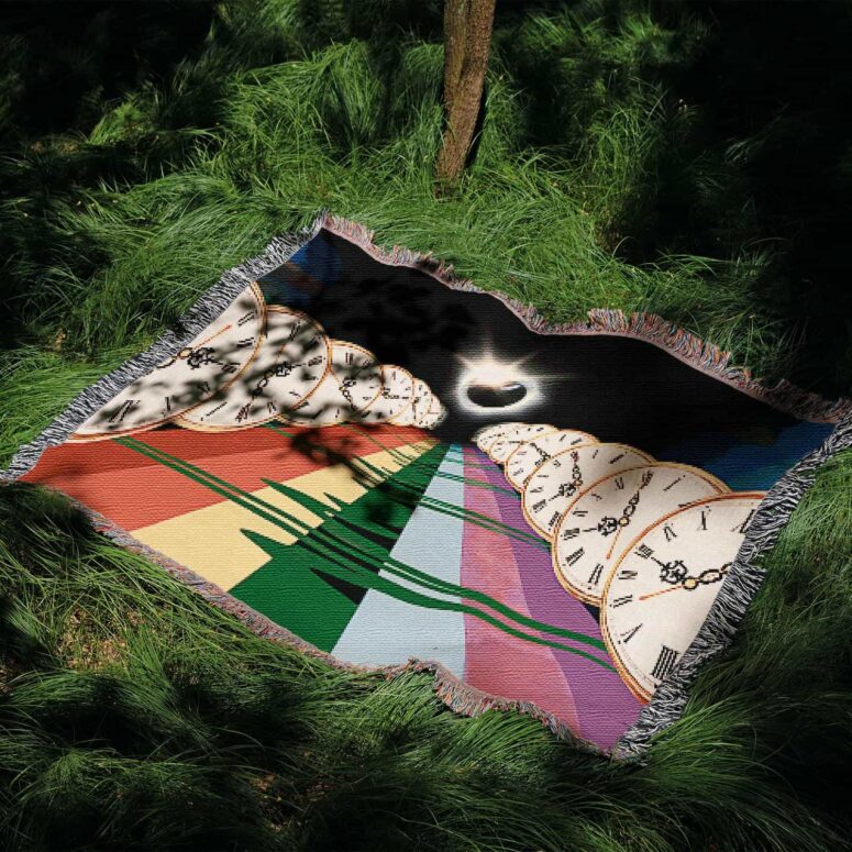 Pink Floyd Eclipse Road Time Dark Side Of The Moon Woven Blanket Pink Floyd Eclipse Road Time Dark Side Of The Moon Woven Blanket
