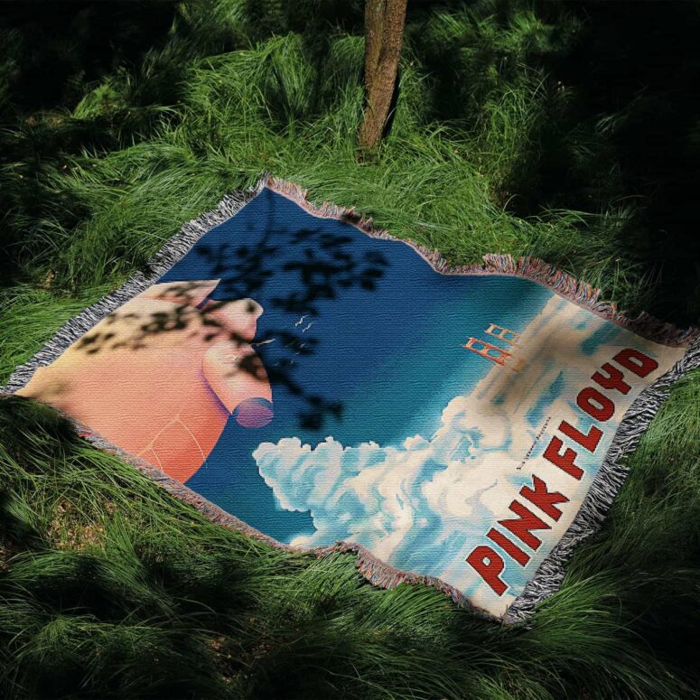 Pink Floyd Oakland Coliseum Woven Blanket