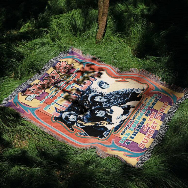Pink Floyd The Whisky A Go Go 1967 Woven Blanket
