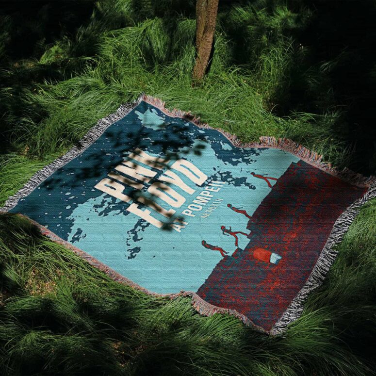 Pink Floyd at Pompeii MCMLXXII Woven Blanket