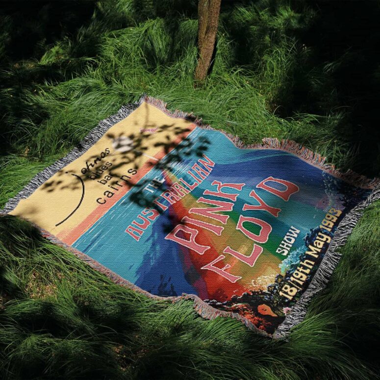 The Australian Pink Floyd Show 1993 Johnos Blues Bar Cairns Woven Blanket The Australian Pink Floyd Show 1993 Johnos Blues Bar Cairns Woven Blanket