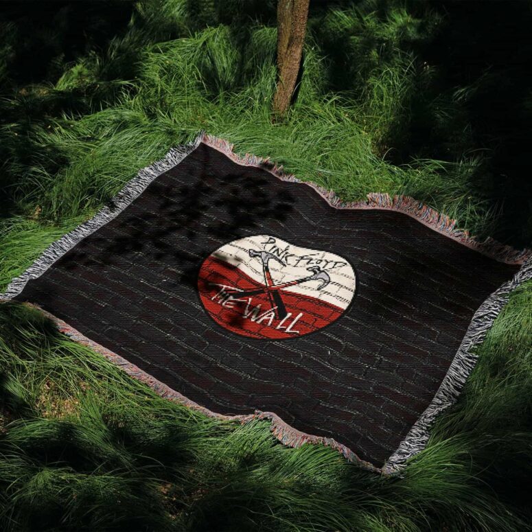 The Wall Emblem on Brick Background Woven Blanket The Wall Emblem on Brick Background Woven Blanket