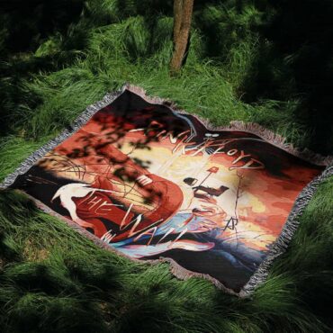 The Wall Water Color Painting Woven Blanket