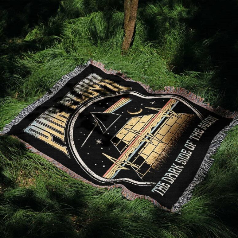 Vintage Pyramid Dark Side Woven Blanket