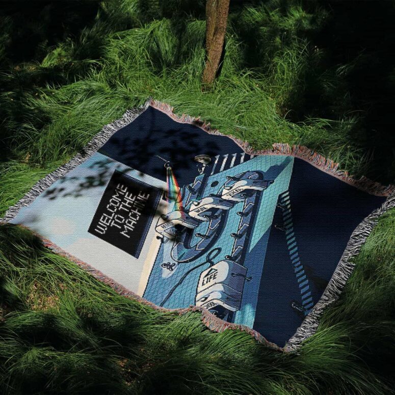 Welcome To The Machine Woven Blanket