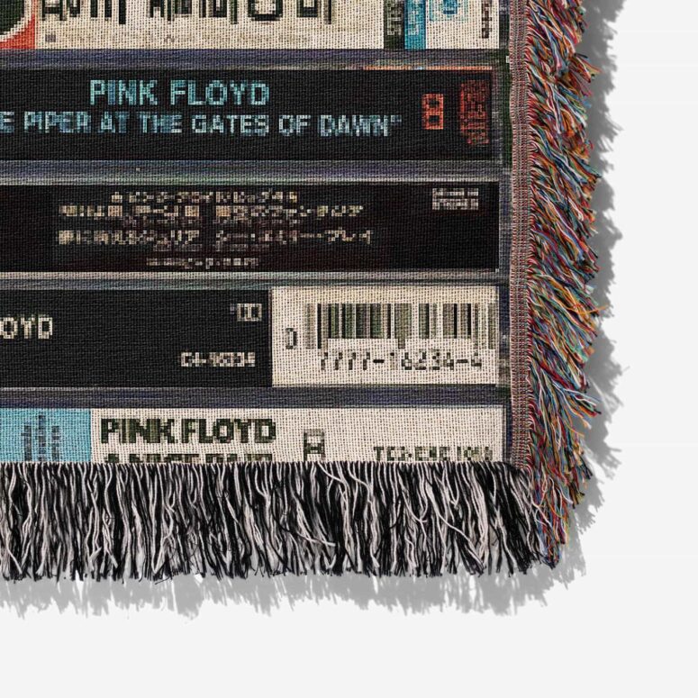 34 Album Cassette Pink Floyd Woven Blanket