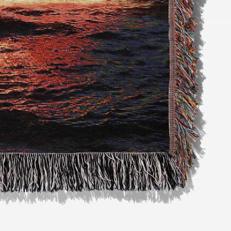 Astronaut Dark Side Of The Moon Pink Floyd Woven Blanket