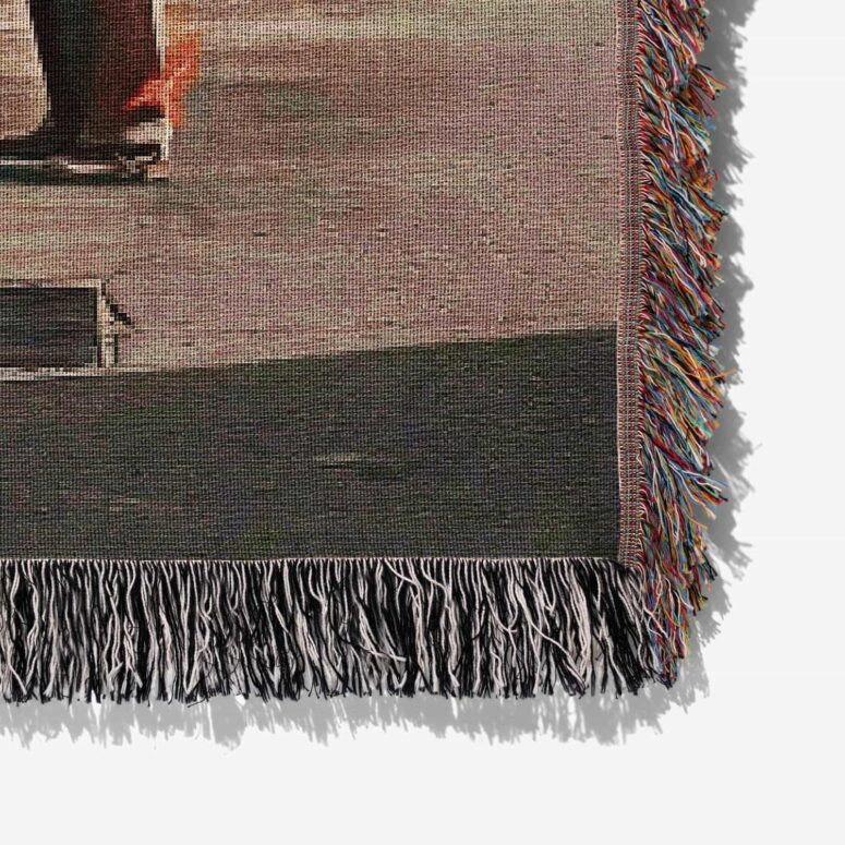 BarbenHeimer Pink Floyd Wish You Were Here Woven Blanket BarbenHeimer Pink Floyd Wish You Were Here Woven Blanket