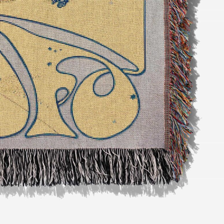 CIA UFO by Hapshash and The Coloured Coat Pink Floyd Woven Blanket CIA UFO by Hapshash and The Coloured Coat Pink Floyd Woven Blanket
