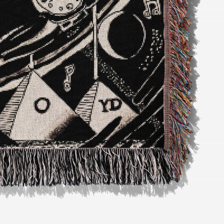 DSOTM Time Division Bell Sketch Artwork Woven Blanket