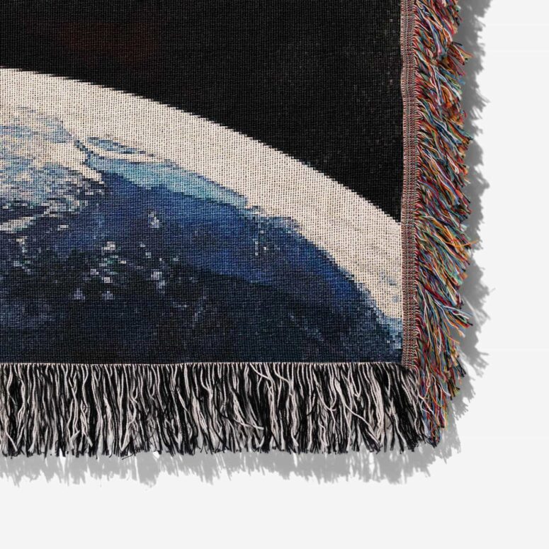 Dark Side Of The Moon Astronaut Woven Blanket Dark Side Of The Moon Astronaut Woven Blanket