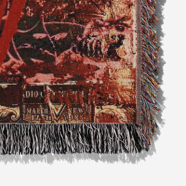 Dark Side Of The Moon Painting Stretched Woven Blanket Dark Side Of The Moon Painting Stretched Woven Blanket