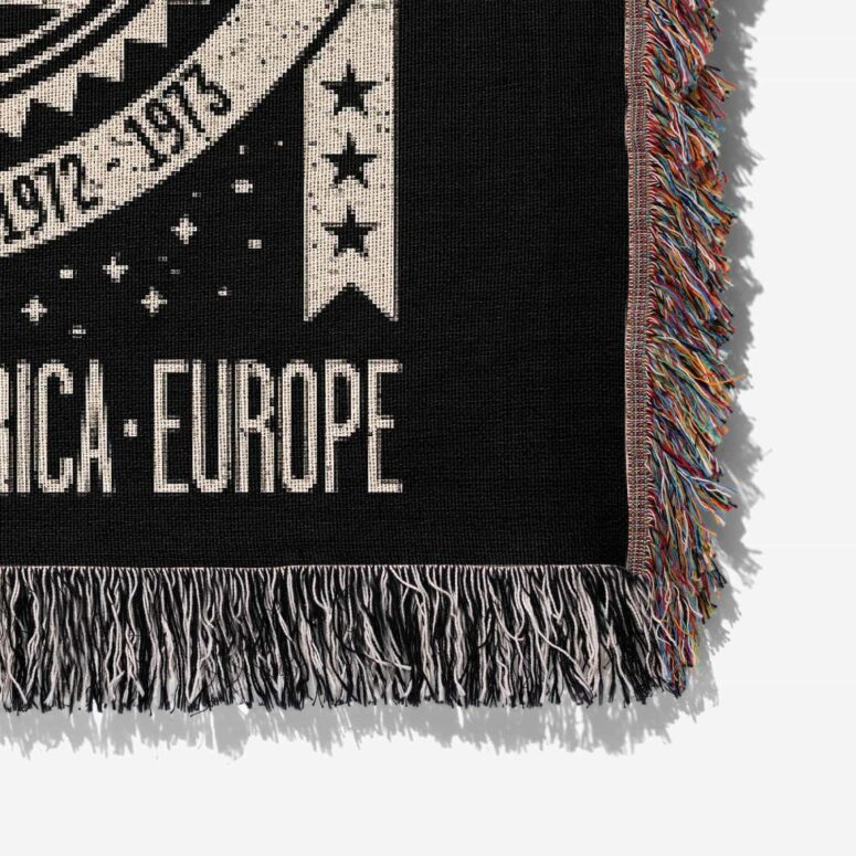 Dark Side Of The Moon Tour 1972 EMP Original Woven Blanket Dark Side Of The Moon Tour 1972 EMP Original Woven Blanket