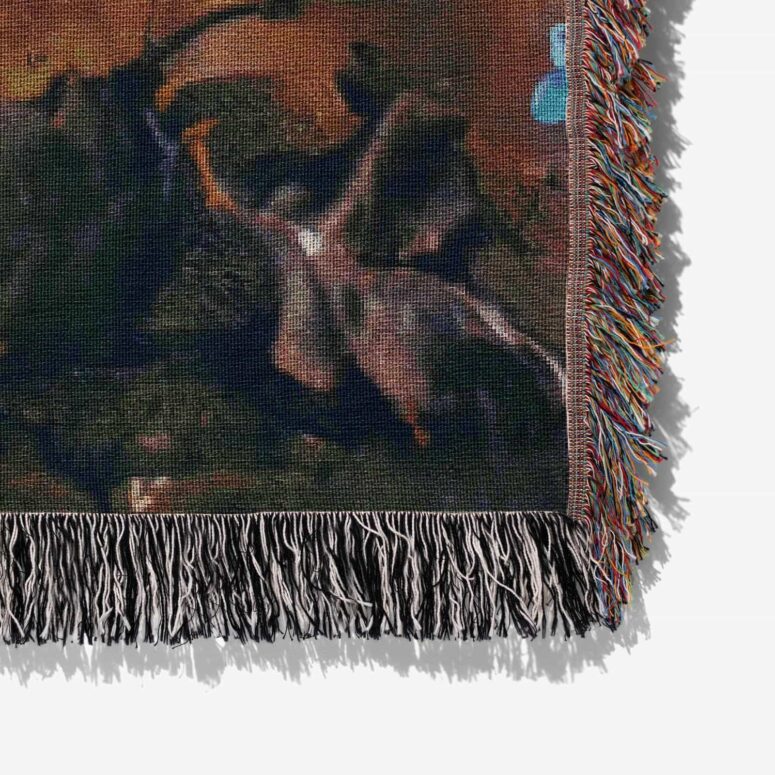 David GIlmour Dark and Velvet Nights Black Cat Woven Blanket