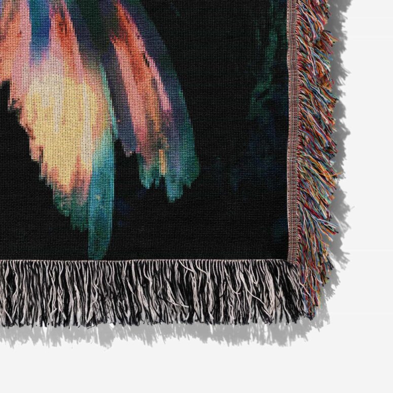 David Gilmour Dark And Velvet Night Art 2 Woven Blanket David Gilmour Dark And Velvet Night Art 2 Woven Blanket