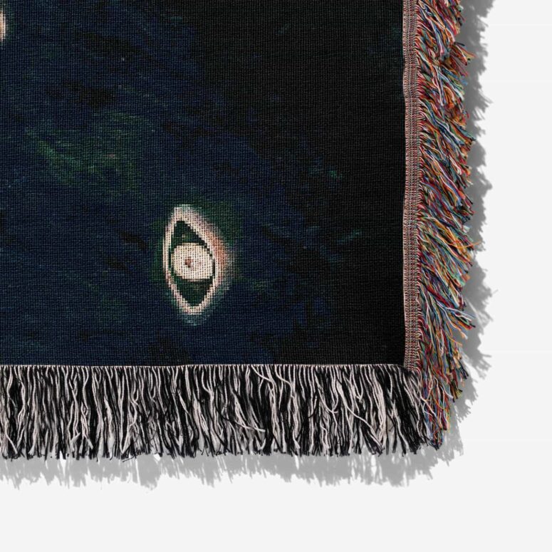 David Gilmour Dark And Velvet Night Art 3 Woven Blanket David Gilmour Dark And Velvet Night Art 3 Woven Blanket