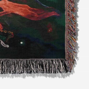 David Gilmour Dark And Velvet Night Art Woven Blanket