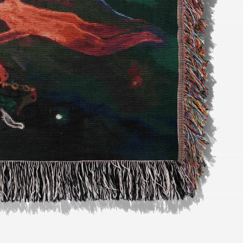 David Gilmour Dark And Velvet Night Art Woven Blanket David Gilmour Dark And Velvet Night Art Woven Blanket