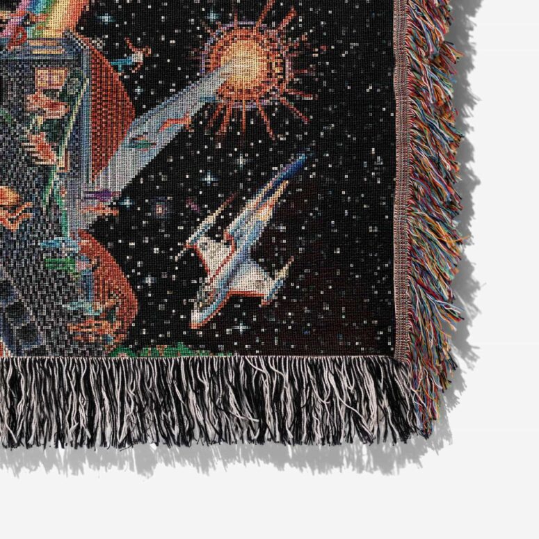 Echoes From The Darkside Of The Moon Woven Blanket