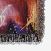 Gorgeous Girl Listen to Pink Floyd Art Woven Blanket