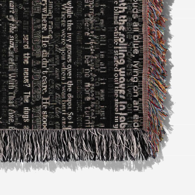 Lyric Collage Prism Vintage Woven Blanket Lyric Collage Prism Vintage Woven Blanket