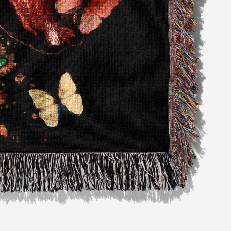Nick Mason Butterfly x Dark Side Of The Moon Woven Blanket Nick Mason Butterfly x Dark Side Of The Moon Woven Blanket