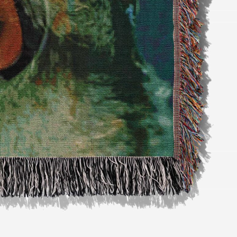 Owl Eyes Pulse Art Woven Blanket Owl Eyes Pulse Art Woven Blanket