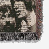Woven Blanket 06 Pink Floyd Art Print On 1850 Antique Book Page - OtherBrick