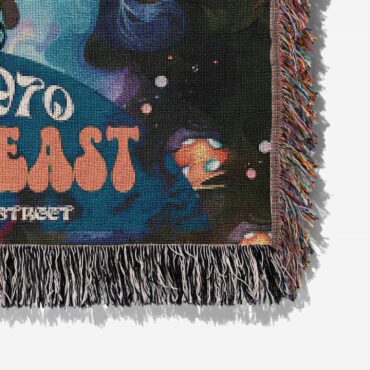 Pink Floyd 1970 Filmore East Exhibition Concert Woven Blanket