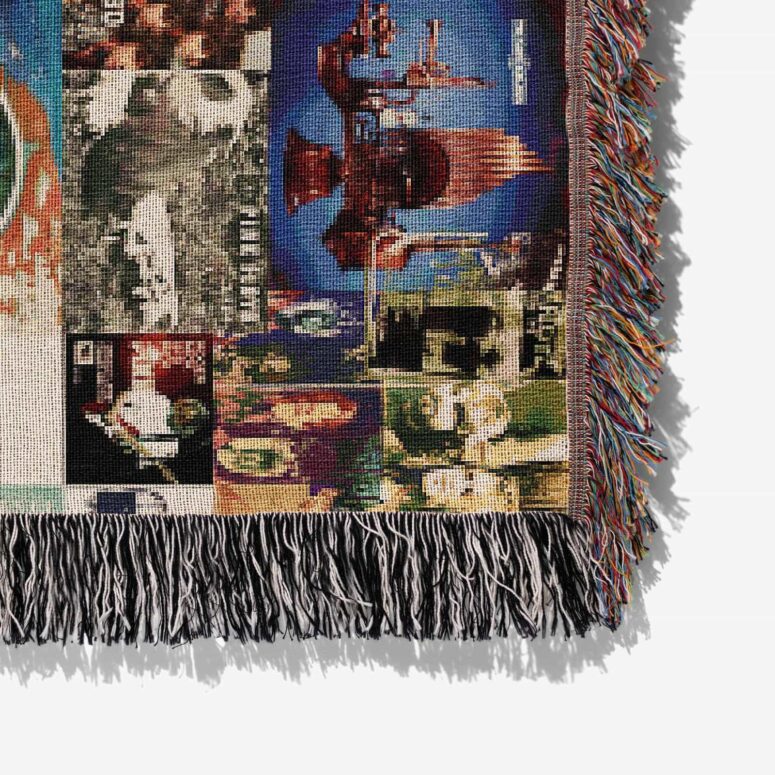 Pink Floyd Collage Albums Woven Blanket Pink Floyd Collage Albums Woven Blanket