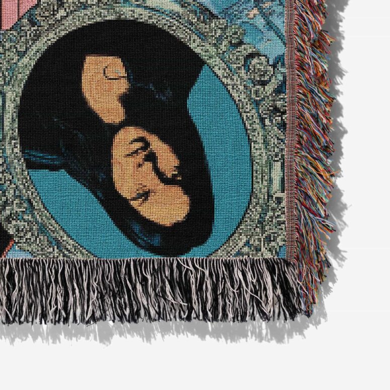 Pink Floyd Album DSOTM Animal Illustration Art Woven Blanket Pink Floyd Album DSOTM Animal Illustration Art Woven Blanket