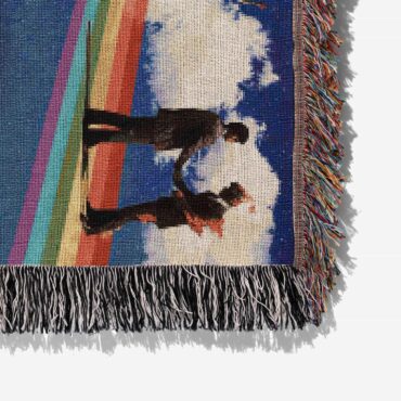 Pink Floyd DSOTM WYWH Division Bell Pulse Animal Collage Album Woven Blanket