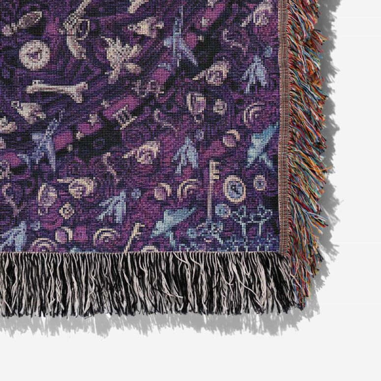 Pink Floyd Dark Side of the Moon Album Psychedelic Woven Blanket