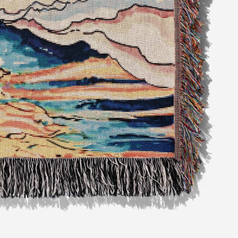 Pink Floyd Oakland Coliseum 1977 Artwork Expand Woven Blanket