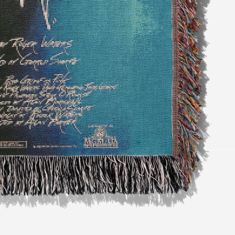 Pink Floyd Screaming Face Signed Mini Waters Geldof and Parker Woven Blanket Pink Floyd Screaming Face Signed Mini Waters Geldof and Parker Woven Blanket