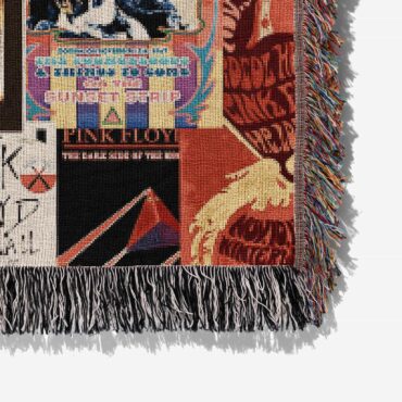 Pink Floyd Vintage Rock Concert Woven Blanket