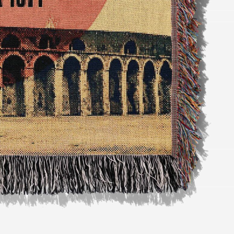 Pompeii Amphitheatre Italy 1971 Woven Blanket Pompeii Amphitheatre Italy 1971 Woven Blanket
