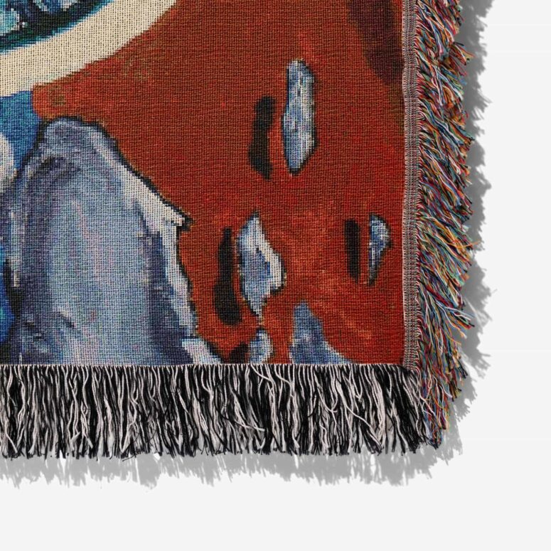Pulse Hand Drawing Art Woven Blanket Pulse Hand Drawing Art Woven Blanket